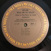 Load image into Gallery viewer, Bernstein* conducts Copland*, New York Philharmonic : Piano Concerto / Music For The Theatre (LP, RE)