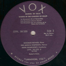 Load image into Gallery viewer, Guiomar Novaes, Pro Musica Symphony, Vienna*, Hans Swarowsky, Grieg*, De Falla* : Piano Concerto In A Minor Op. 16 / Nights In The Gardens Of Spain (LP, Album, RP)