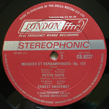 Load image into Gallery viewer, Ernest Ansermet Conducting L'Orchestre De La Suisse Romande, Gabriel Fauré, Debussy* : Pelléas Et Mélissande, Masques Et Bergamasques, Petite Suite (LP, Album, RP, Wid)