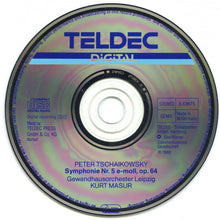 Laden Sie das Bild in den Galerie-Viewer, Tschaikowsky*, Kurt Masur, Gewandhausorchester Leipzig : Symphonie Nr. 5 E-moll, Op. 64 (CD, Album)