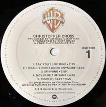 Load image into Gallery viewer, Christopher Cross : Christopher Cross (LP, Album, Spe)