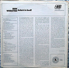 Load image into Gallery viewer, Ben Webster : Duke's In Bed! (LP, Album, RE)