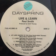 Load image into Gallery viewer, Paul Smith (22) : Live & Learn (LP, Album, Ele)
