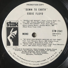 Laden Sie das Bild in den Galerie-Viewer, Eddie Floyd : Down To Earth (LP, Album, Mono, Promo)