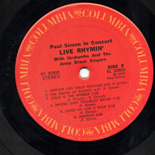 Laden Sie das Bild in den Galerie-Viewer, Paul Simon With Urubamba And The Jessy Dixon Singers : Paul Simon In Concert Live Rhymin' (LP, Album)