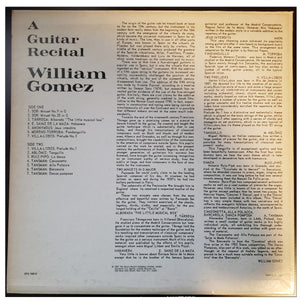 William Gomez :  A Guitar Recital (LP, Album, RE, RP)