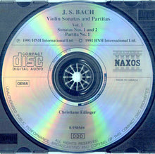 Charger l'image dans la galerie, J. S. Bach* / Christiane Edinger : Sonatas and Partitas For Solo Violin Vol. 1 (CD, Album, RE)