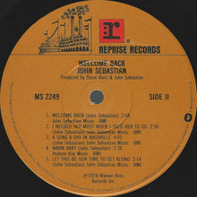 Load image into Gallery viewer, John Sebastian : Welcome Back (LP, Album, Win)