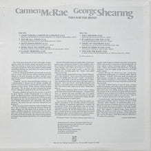 Laden Sie das Bild in den Galerie-Viewer, Carmen McRae - George Shearing : Two For The Road (LP, Album)