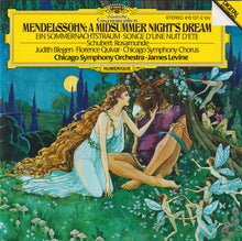 Laden Sie das Bild in den Galerie-Viewer, Mendelssohn* / Schubert* - Judith Blegen • Florence Quivar • Chicago Symphony Chorus • Chicago Symphony Orchestra • James Levine (2) : A Midsummer Night's Dream = Ein Sommernachtstraum = Songe D'Une Nuit D'Ete / Rosamunde (CD, Album)