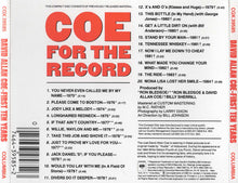 Load image into Gallery viewer, David Allan Coe : For The Record - The First 10 Years (CD, Comp, RE)