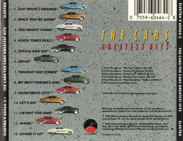 Buy The Cars : The Cars Greatest Hits (CD, Comp, RE, SRC) Online