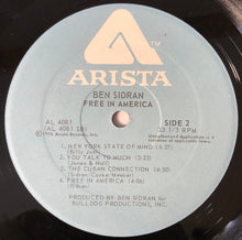 Load image into Gallery viewer, Ben Sidran : Free In America (LP, Album, PRC)