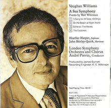 Load image into Gallery viewer, Ralph Vaughan Williams - Heather Harper, John Shirley-Quirk, André Previn, London Symphony Orchestra & Chorus* : A Sea Symphony (CD, Album, RE, RM)