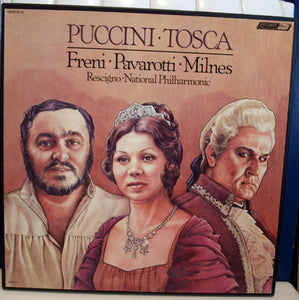 Puccini*, Freni*, Pavarotti*, Milnes*, Rescigno*, National Philharmonic* : Tosca (2xLP + Box)