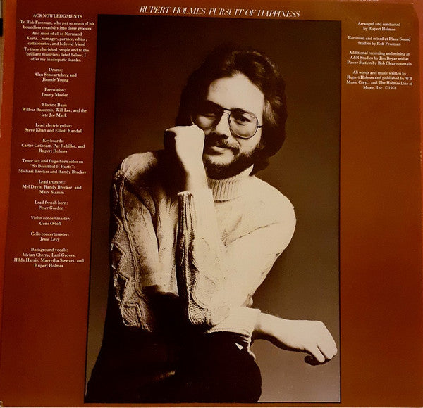洋楽 Rupert Holmes Pursuit of Happiness LP Buy Rupert Holmes : Pursuit Of Happiness (LP, Album, RE) Online