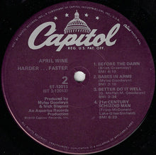 Charger l'image dans la galerie, April Wine : Harder ..... Faster (LP, Win)