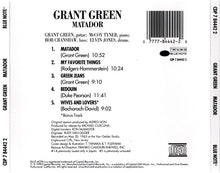 Load image into Gallery viewer, Grant Green : Matador (CD, Album, RE, Tec)