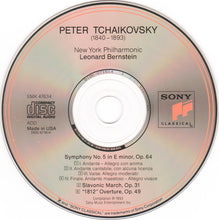 Load image into Gallery viewer, Leonard Bernstein, Tchaikovsky*, New York Philharmonic : Tchaikovsky: Symphony No. 5 / Slavonic March / "1812" Overture (CD, Comp, Ltd, RM, SBM)