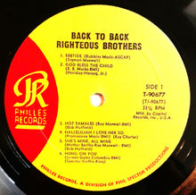 Laden Sie das Bild in den Galerie-Viewer, The Righteous Brothers : BACK TO BACK (LP, Mono, Club)