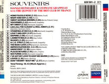 Load image into Gallery viewer, Django Reinhardt & Stephane Grappelly* With The Quintet Of The Hot Club Of France* : Souvenirs (CD, Comp, Mono)