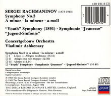 Load image into Gallery viewer, Rachmaninov*, Concertgebouw Orchestra*, Vladimir Ashkenazy : Symphony No. 3 / Youth Symphony (CD, Album)