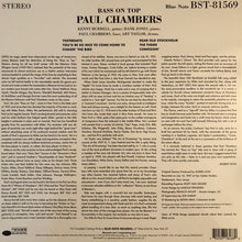 Load image into Gallery viewer, Paul Chambers Quartet : Bass On Top (LP, Album, RE, 180)