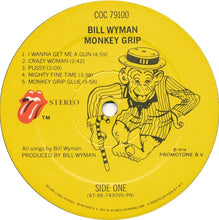 Laden Sie das Bild in den Galerie-Viewer, Bill Wyman : Monkey Grip (LP, Album, PR )