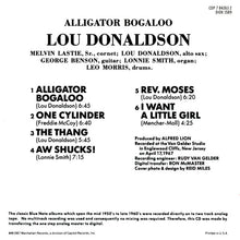 Charger l'image dans la galerie, Lou Donaldson : Alligator Bogaloo (CD, Album, RE)