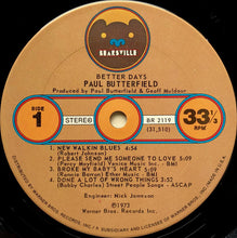 Load image into Gallery viewer, Paul Butterfield : Better Days (LP, Album, Gat)