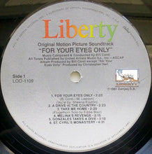 Charger l'image dans la galerie, Bill Conti : For Your Eyes Only (Original Motion Picture Soundtrack) (LP, Album, Win)