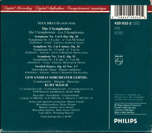 Charger l'image dans la galerie, Max Bruch, Gewandhausorchester Leipzig, Kurt Masur : The 3 Symphonies / Swedish Dances = Schwedische Tänze (2xCD + Box)