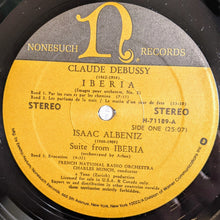 Load image into Gallery viewer, Claude Debussy . Isaac Albéniz - French National Radio Orchestra*, Charles Munch : Iberia (LP, Album, Spe)