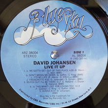 Load image into Gallery viewer, David Johansen : Live It Up (LP, Album, Ter)