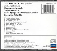 Load image into Gallery viewer, Chailly* • Puccini* - RSO Berlin* : Orchestral Music (CD, Album)