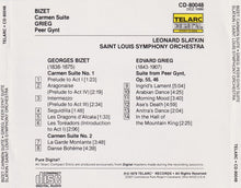 Load image into Gallery viewer, Bizet* / Grieg*, Leonard Slatkin, Saint Louis Symphony Orchestra : Carmen Suite - Peer Gynt Suite (CD, Album)