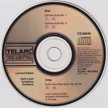 Load image into Gallery viewer, Bizet* / Grieg*, Leonard Slatkin, Saint Louis Symphony Orchestra : Carmen Suite - Peer Gynt Suite (CD, Album)