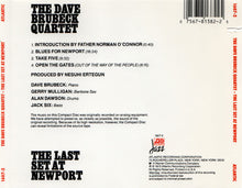 Load image into Gallery viewer, The Dave Brubeck Quartet : The Last Set At Newport (CD, Album, RE, RP)