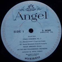 Charger l'image dans la galerie, Yehudi Menuhin, Antal Dorati, New Philharmonia Orchestra, Neil Gotkovsky : Bartok Violin Concerto No. 2 & Six Duos for Two Violins (LP)