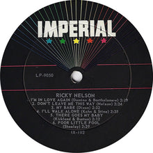 Load image into Gallery viewer, Ricky Nelson (2) : Ricky Nelson (LP, Album, Mono, Ind)
