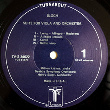 Load image into Gallery viewer, Ernest Bloch - Milton Katims, Seattle Symphony Orchestra, Henry Siegl / Laszlo Varga, Westphalian Symphony Orchestra*, Siegfried Landau : Suite For Viola And Orchestra / "Schelomo": Hebraic Rhapsody For Cello And Orchestra (LP)