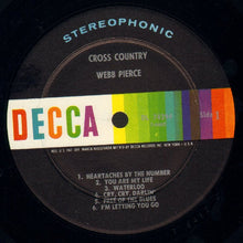 Laden Sie das Bild in den Galerie-Viewer, Webb Pierce : Cross Country (LP, Album, Pin)