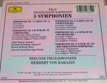 Load image into Gallery viewer, Mendelssohn* / Berliner Philharmoniker, Karajan* : 5 Symphonien (3xCD, RE, RM + Box, Comp)
