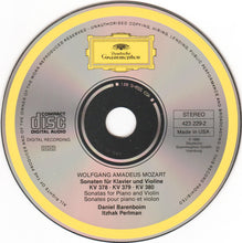 Charger l'image dans la galerie, Wolfgang Amadeus Mozart, Itzhak Perlman, Daniel Barenboim : Sonaten Für Klavier Und Violine = Sonatas For Piano And Violin K. 378 • 379 • 380 (CD, Album)
