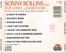 Laden Sie das Bild in den Galerie-Viewer, Sonny Rollins With Elvin Jones & Wilbur Ware : New York, Greenwich Village, Village Vanguard, November 3, 1957 (CD)