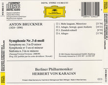 Load image into Gallery viewer, Anton Bruckner - Berliner Philharmoniker, Herbert von Karajan : Symphonie No. 3 (CD, Album, RE)
