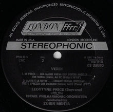 Charger l'image dans la galerie, Leontyne Price, Verdi*, Israel Philharmonic Orchestra, Zubin Mehta : Leontyne Price Sings Verdi (LP, Club)