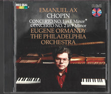 Charger l'image dans la galerie, Emanuel Ax, Chopin*, Eugene Ormandy, The Philadelphia Orchestra : Concerto No. 1 In E Minor / Concerto No. 2 In F Minor (CD, Album, RP)
