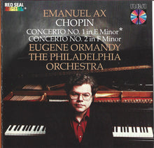Charger l'image dans la galerie, Emanuel Ax, Chopin*, Eugene Ormandy, The Philadelphia Orchestra : Concerto No. 1 In E Minor / Concerto No. 2 In F Minor (CD, Album, RP)