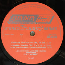 Laden Sie das Bild in den Galerie-Viewer, Schumann*, L'Orchestre De La Suisse Romande, Ansermet* : Symphony No. 2 In C / Manfred Overture, Op.115 (LP, Album, RE)